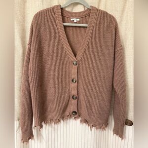 Maurices Taupe Button-Up Cardigan